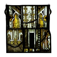 Medieval Stained Glass Composite Architectural Panel