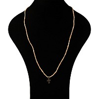 Byzantine Bronze Cross with Bead Necklace