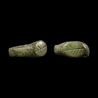 Roman Bronze Ring with Palm Branch