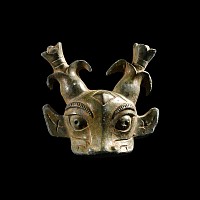 Chinese Han Style Bronze Bovine Mask