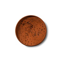 Nabataean Redware Dish with Painted Foliage