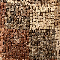 Roman Geometric Floor Mosaic