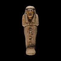 Egyptian Painted Limestone Hieroglyphic Shabti for Iru-iry