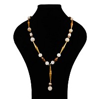 Western Asiatic Agate and Gold Bead Necklace