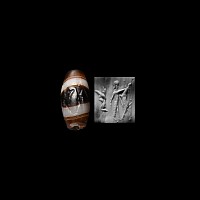 Western Asiatic Banded Agate Cylinder Seal with Hero