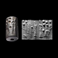 Western Asiatic Haematite Cylinder Seal with Presentation Scene