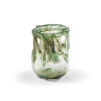 Roman Glass Flask with Wavy Lines