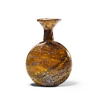 Roman Amber Glass Pilgrim's Flask