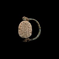Egyptian Bronze Ring with Hyksos Scarab