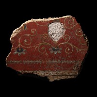 Roman Polychrome Wall Painting Fragment