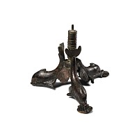 Roman Bronze Candelabrum Base with Dolphins