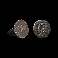 Greek Iron Ring with Figure