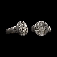 Medieval Silver Ring with Cross