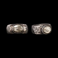 Georgian Silver 'IN BUEN ESPOER' Clasped Hands Ring