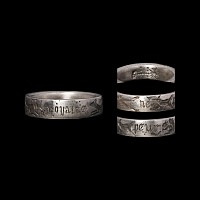 Georgian Silver 'LOYALTE NE PEUR' Ring with Animals