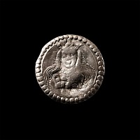 Queen Mary Silver Crowned Portrait Button
