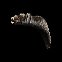 Medieval Bronze Priest Laver Pouring Spout with Dog's Head