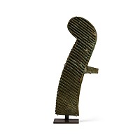 Egyptian Bronze Atef Crown Feather From a Life-Sized Statue