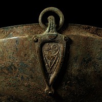 The High-Status 'Ryedale' Anglo-Saxon Bronze Hanging Bowl Complete with all Four Chip-Carved Mounts