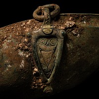 The High-Status 'Ryedale' Anglo-Saxon Bronze Hanging Bowl Complete with all Four Chip-Carved Mounts