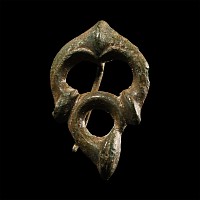 British Roman Military Bronze Trumpet-Whorl Plate Brooch
