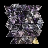 Natural History - Purple and Blue Triangular Fluorite Specimen Group [50]