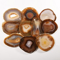 Natural History - Polished Agate Crystal Slice Group [10]