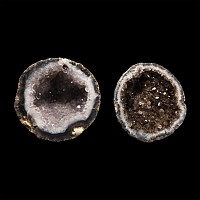 Natural History - Cut and Polished Agate Crystal Geode Half Group [2]
