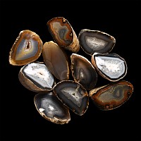 Natural History - Mixed Cut and Polished Agate Crystal Geode Half Group [10]
