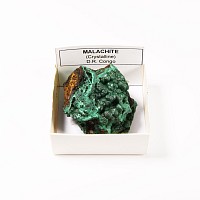 Natural History - Boxed Crystalline Malachite Specimen