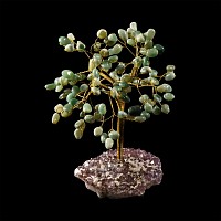 Natural History - Polished Aventurine Quartz Crystal Tree on Amethyst Crystal Base