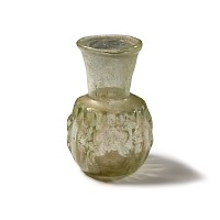 Roman Pinch-Decorated Glass Bottle