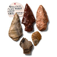 Stone Age English and French Arrowhead Collection