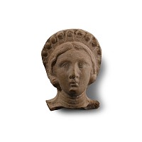 Hellenistic Terracotta Head of the Goddess Demeter