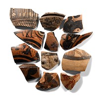 Greek Terracotta Vessel Fragment Group