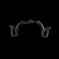 Roman Bronze Military Helmet Carry Handle with Dolphins