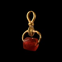 Roman Gold Pendant with Bead