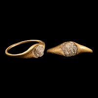 Medieval Gold Ring with Natural Diamond