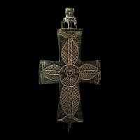 Bronze Reliquary Cross Pendant
