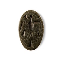 Large Bactrian Stone Stamp Seal with Bird