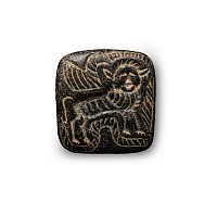 Bactrian Bifacial Stone Amulet with Bird and Lion
