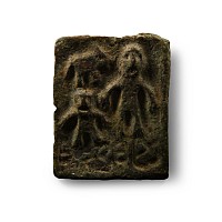 Bactrian Bronze Plaque with Figural Scene