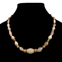 Western Asiatic Agate and Gold Bead Necklace