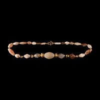 Western Asiatic Agate and Gold Bead Necklace
