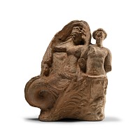Greek Terracotta Venus and Triton Group