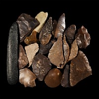 Stone Age Flint Scraper and Other Implement Group