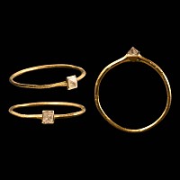 'The Fressingfield' Medieval Gold Ring with Diamond