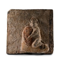 Chinese Song Tile with Hand-Print Reverse