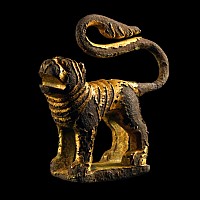 'The Navestock' Medieval Gilt Bronze Lion Figure