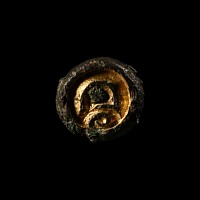 Anglo-Saxon Gilt Bronze Stud with Profile Head